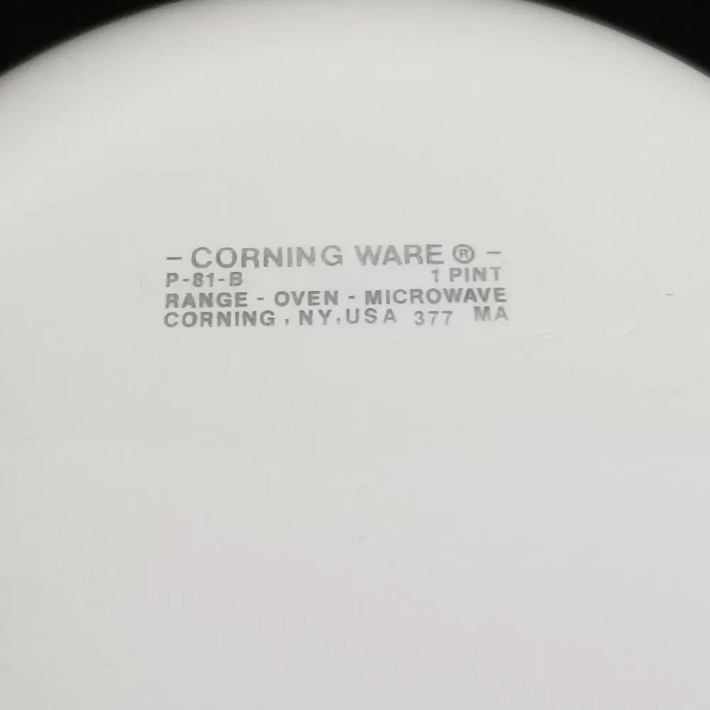 CorningWare Spice of Life La Sauge P‑81‑B 1 Pint Casserole Dish Vintage